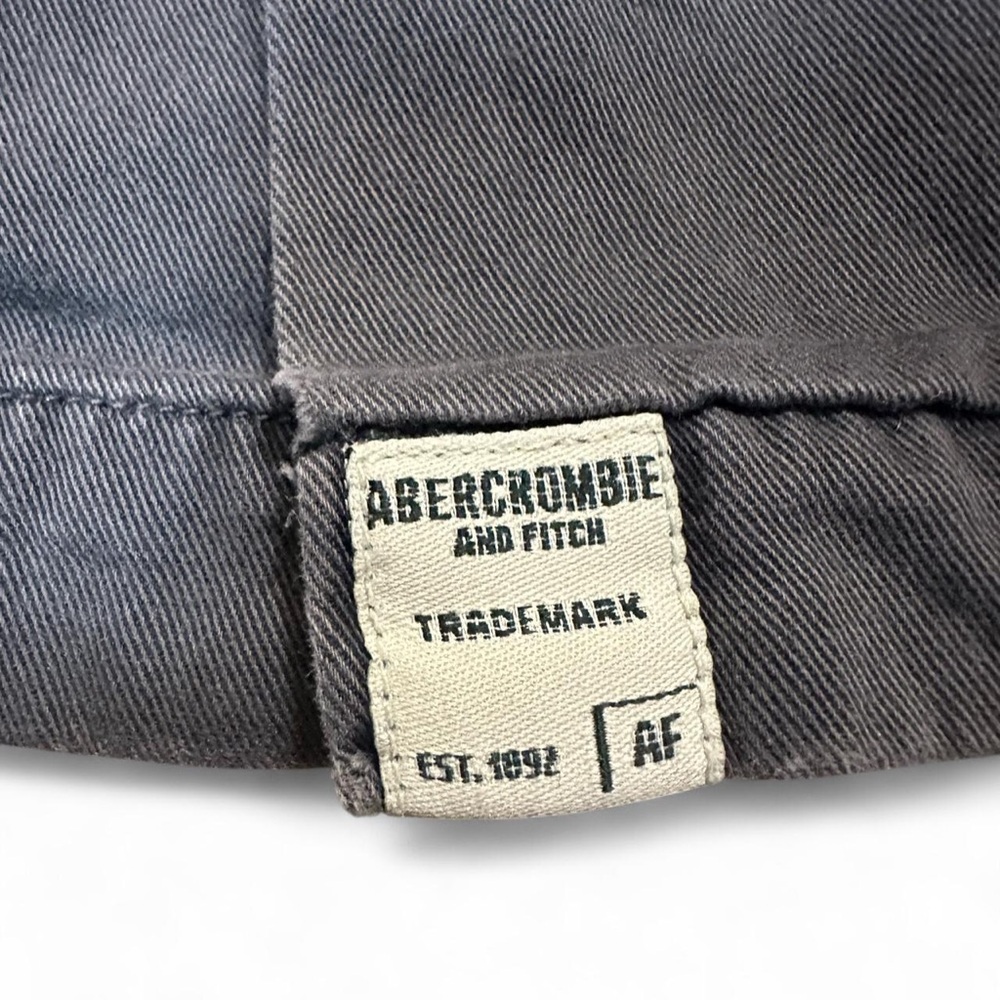 Abercrombie & Fitch Men’s Gray Military Utility Long‎ Sleeve Shirt Size Large - Picture 5 of 6